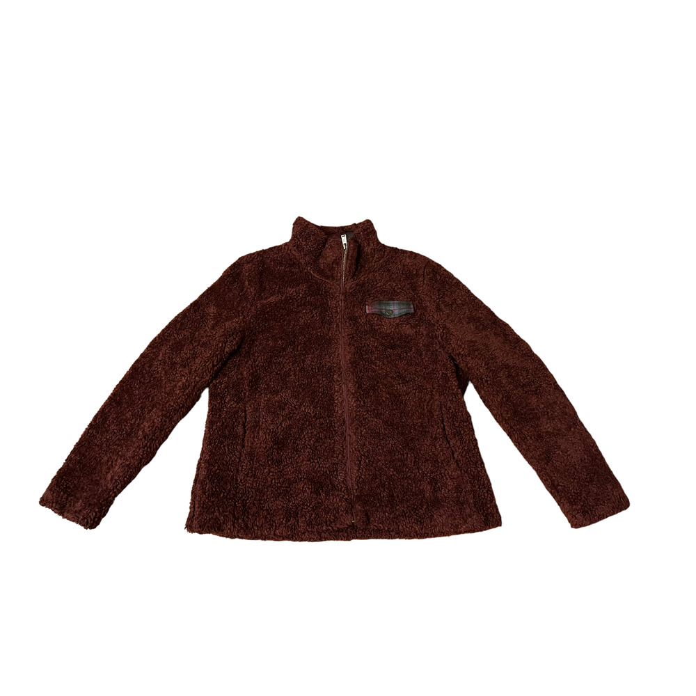 Pendleton Maroon Womens Large Sherpa Jacket In Go… - image 4